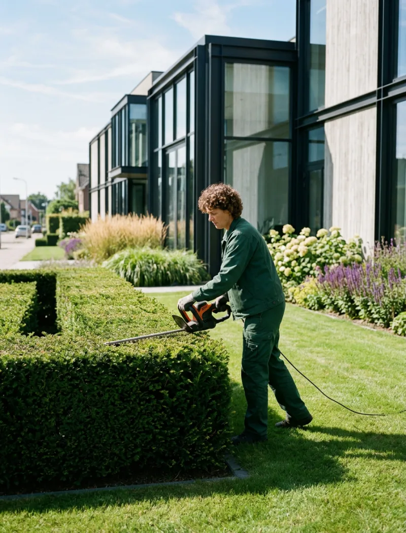 Gepflegter Rasen Gewerbeobjekt