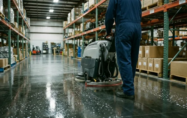 Hallenreinigung einer Produktionshalle in NRW