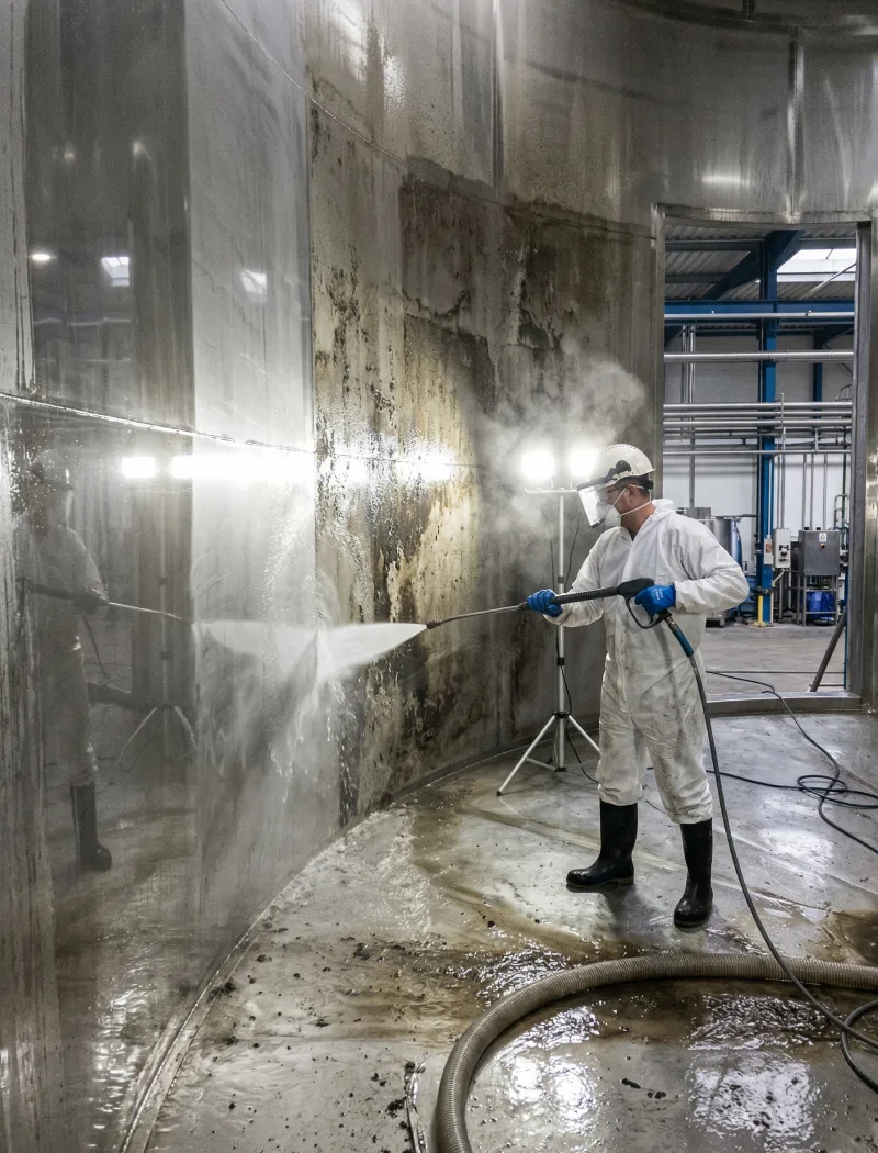 Tankreinigung einer CNC-Maschine