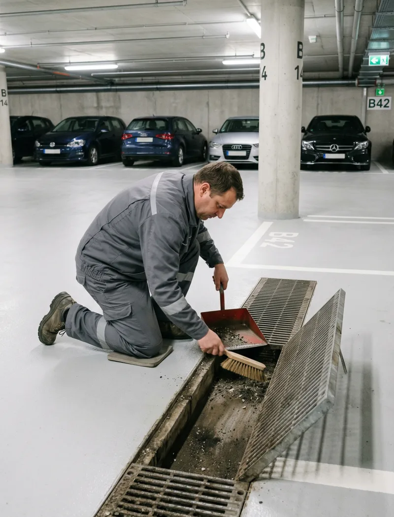 Gepflegte Parkfläche