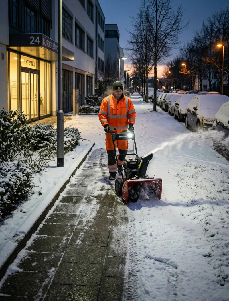 Schneeräumung Gewerbeparkplatz